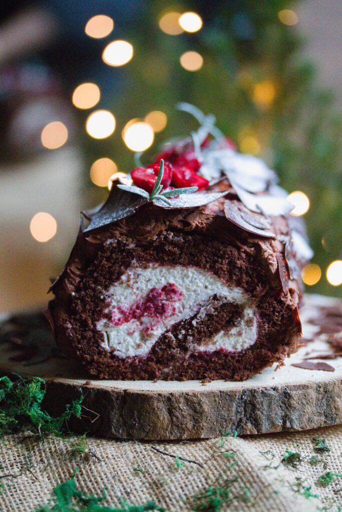 Buche de Noel, Vánoční francozské polínko s čokoládou a višněmi