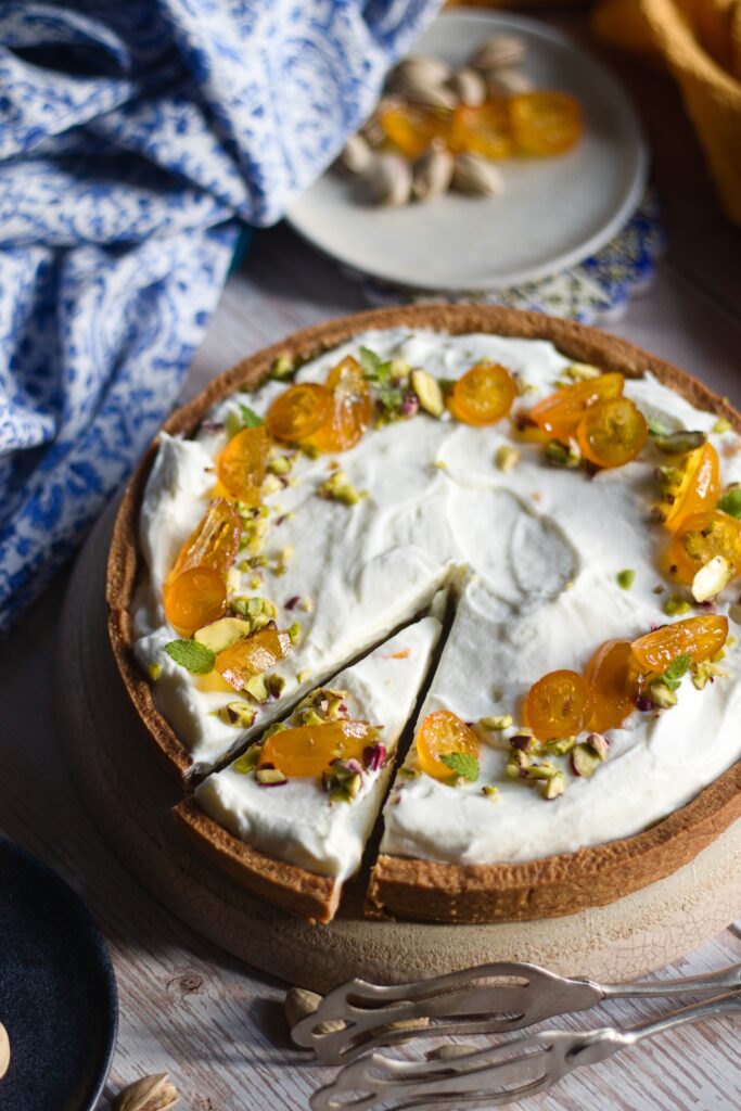 Corfu koláč s jogurtovým krémem a kumquaty