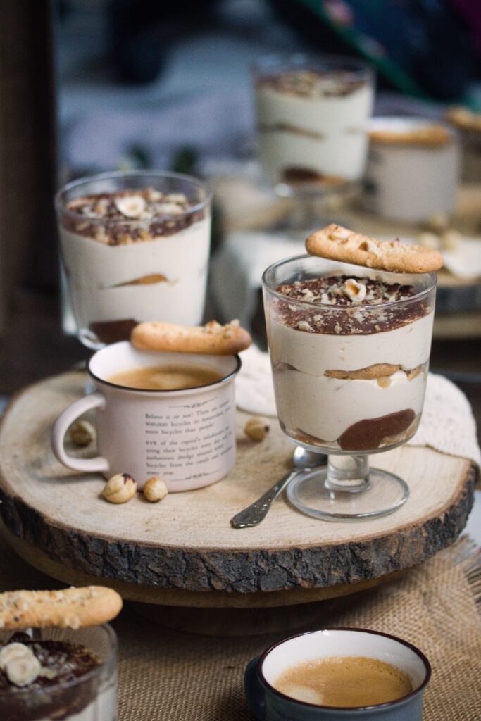 Tiramisu s lískovými oříšky, lískooříškové tiramisu