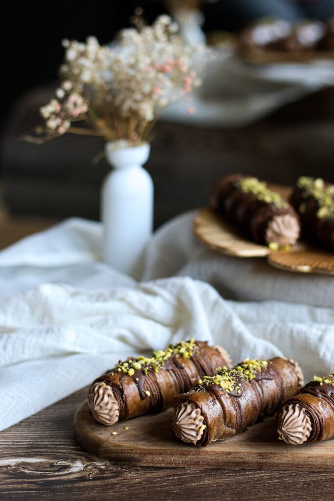 Kremrole s pařížskou šlehačkou a pistáciemi