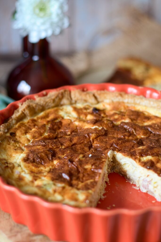 Pórkový quiche se šunkou