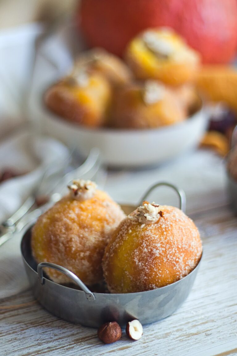 Dýňové koblížky s lískooříškovým krémem