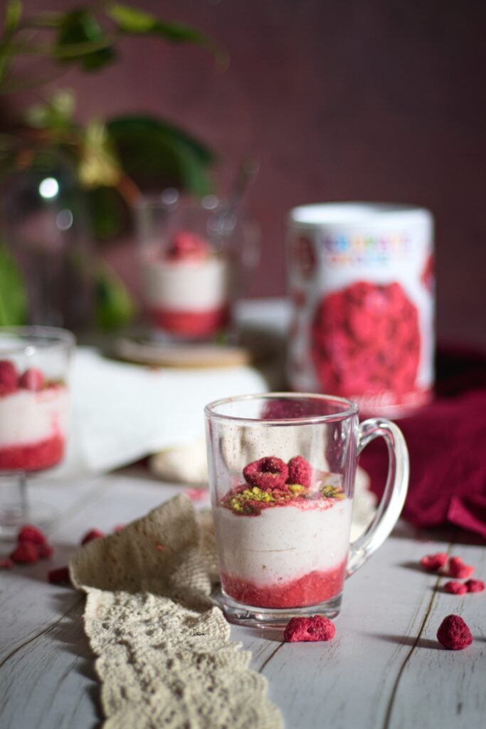 Malinové krupicové flameri