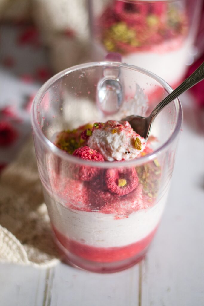 Malinové krupicové flameri